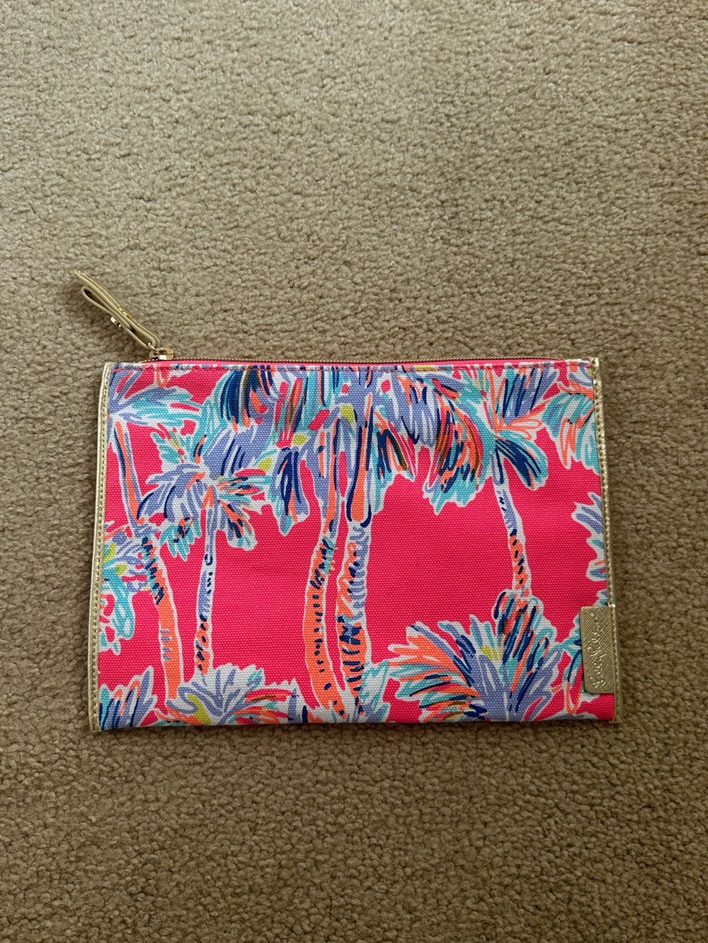 Lilly Pulitzer pink clutch/makeup pouch